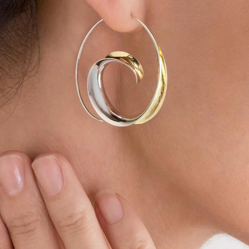 The Wave of Style – Boucles d'Oreilles Spirales Vintage