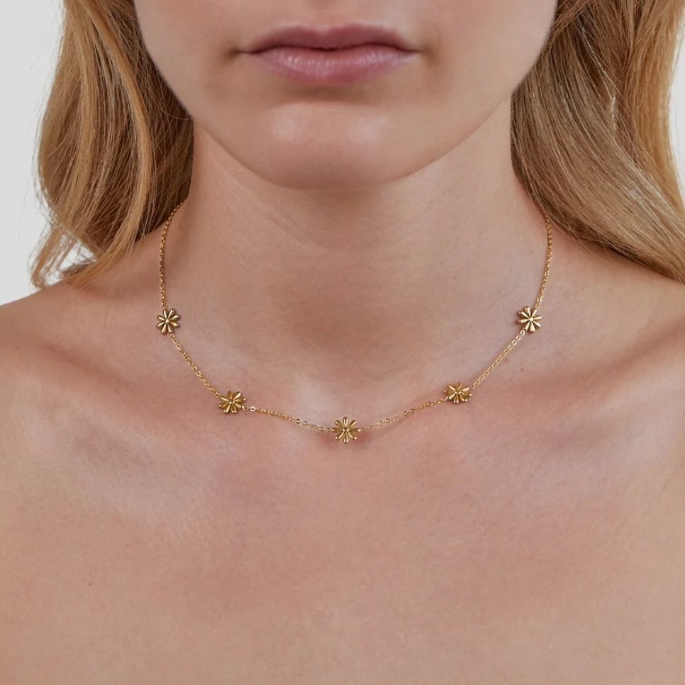 Joyce – Collier Fleur en Or 18K