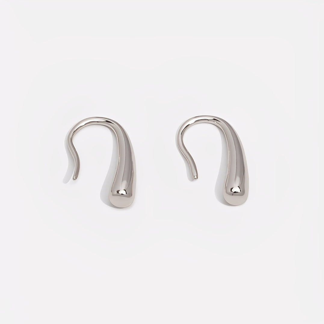 Francesca – Boucles d’Oreilles Goutte d’Eau Argentées