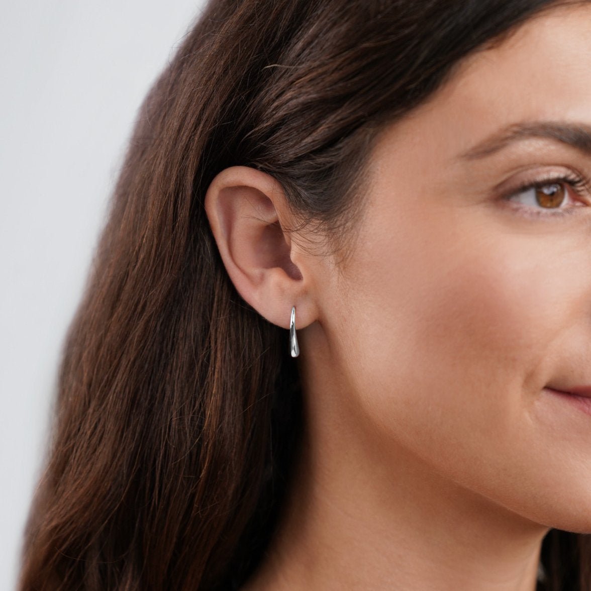 Francesca – Boucles d’Oreilles Goutte d’Eau Argentées