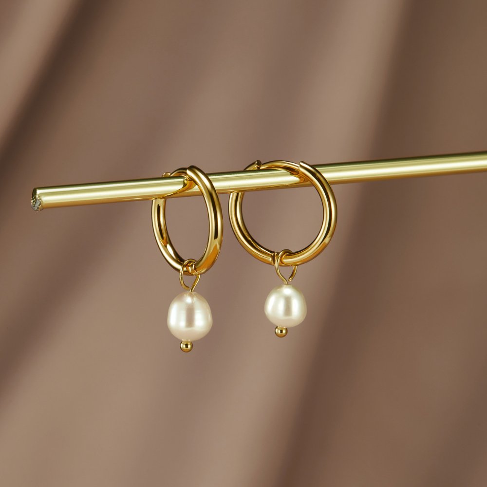 Bella – Créoles avec Perles d’Eau Douce