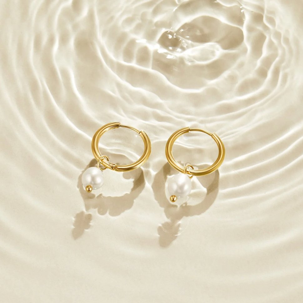 Bella – Créoles avec Perles d’Eau Douce