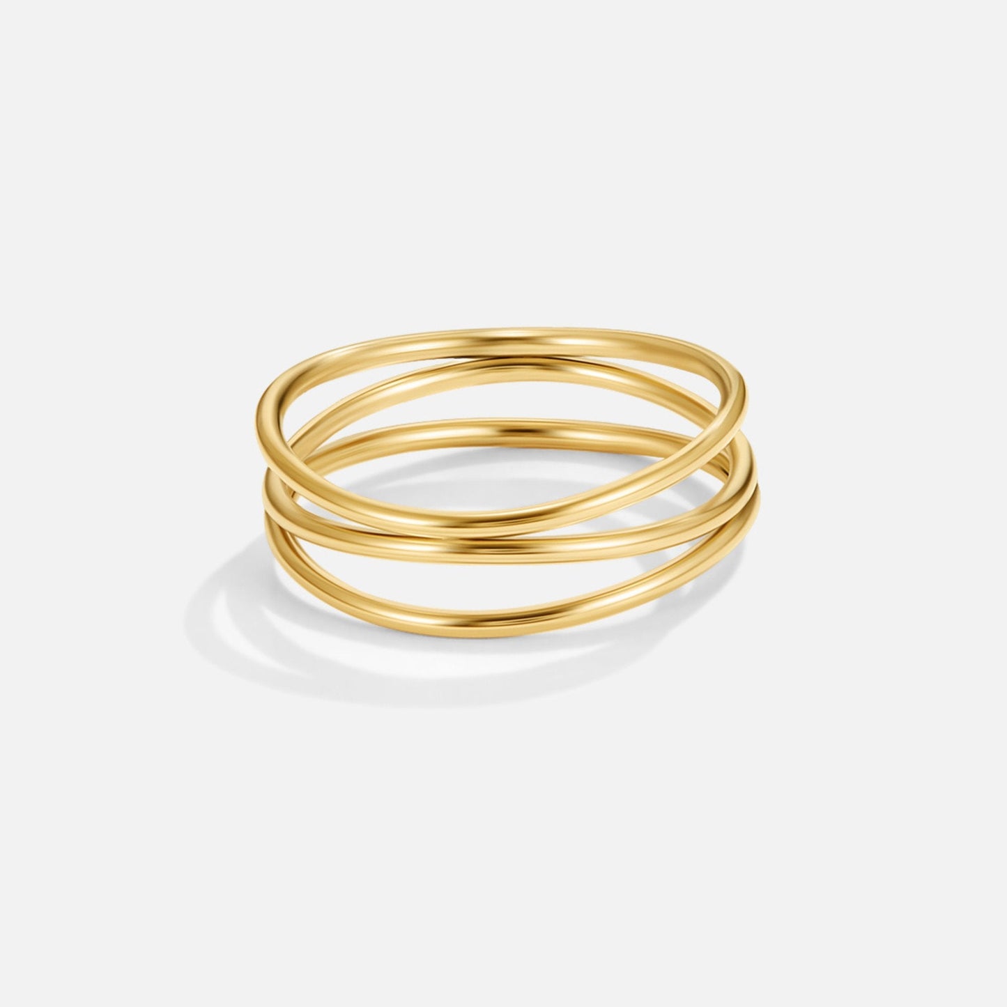 Elayna – Bague Boucle Infini Dorée