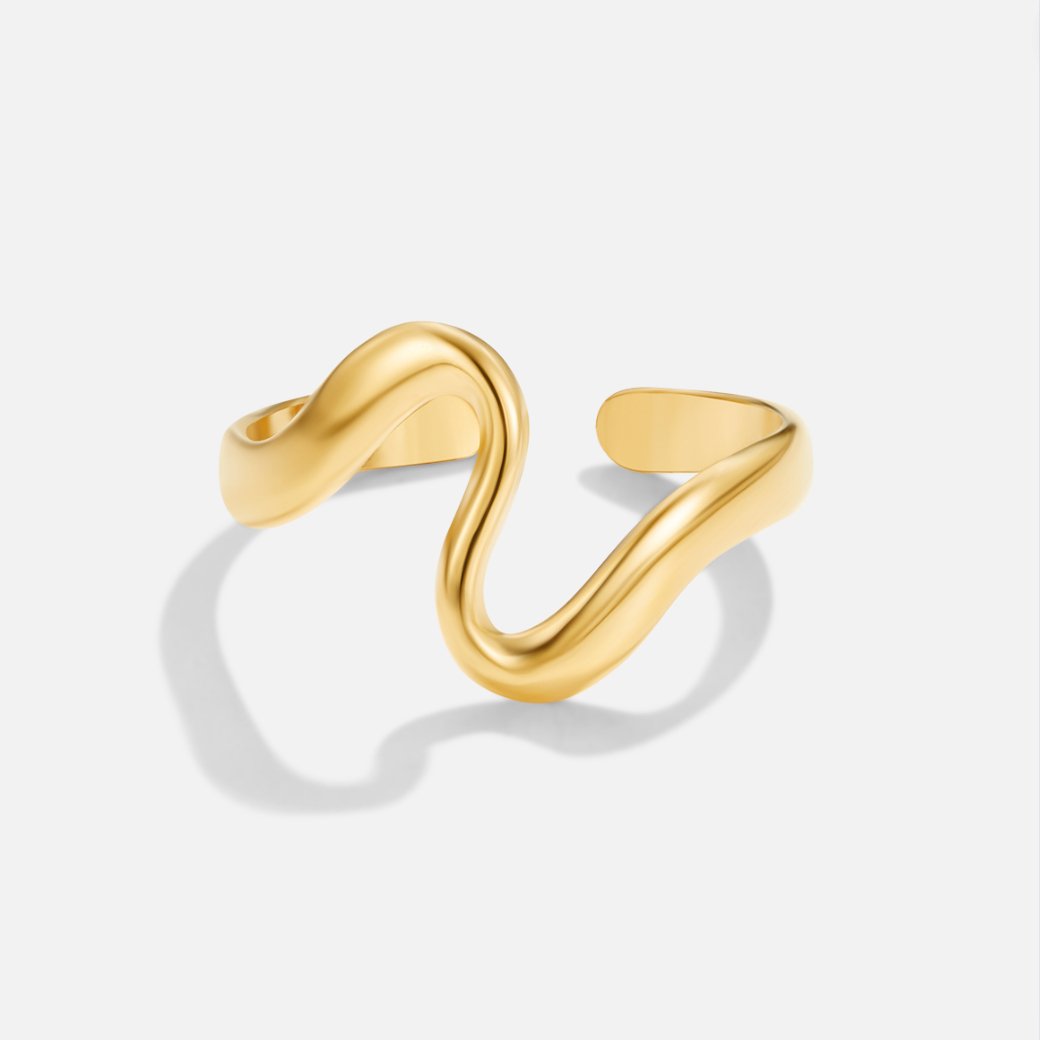 Kaia – Bague Vague Dorée