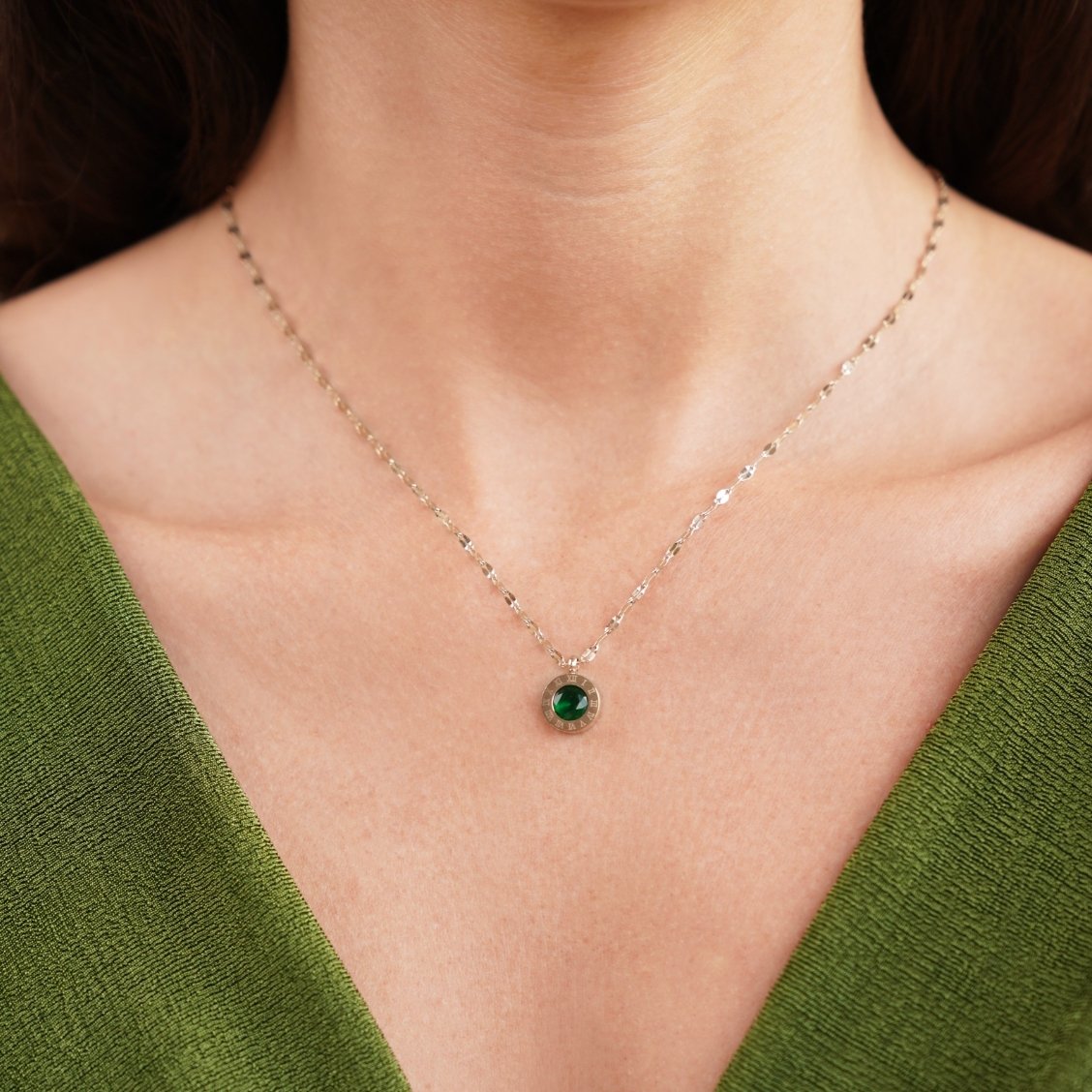 Jihyo – Collier Cristal Vert