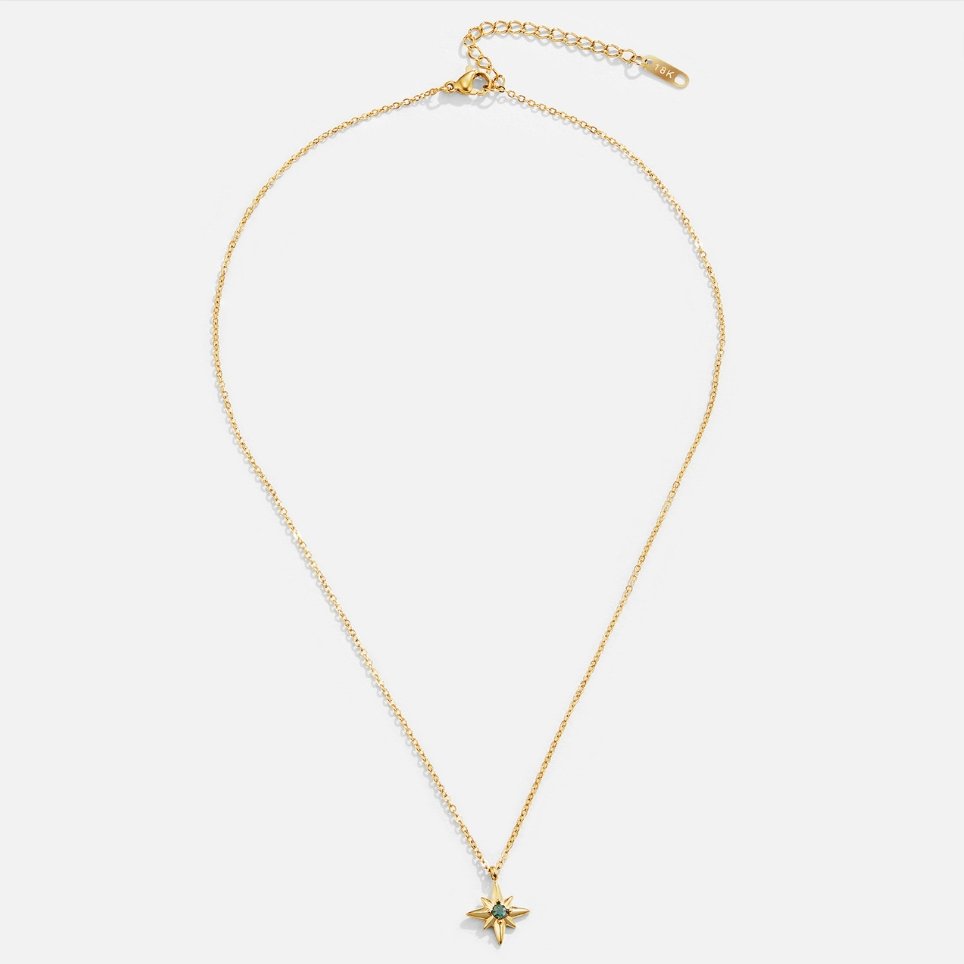 Celestia – Collier Étoile Guide en Cristal Émeraude