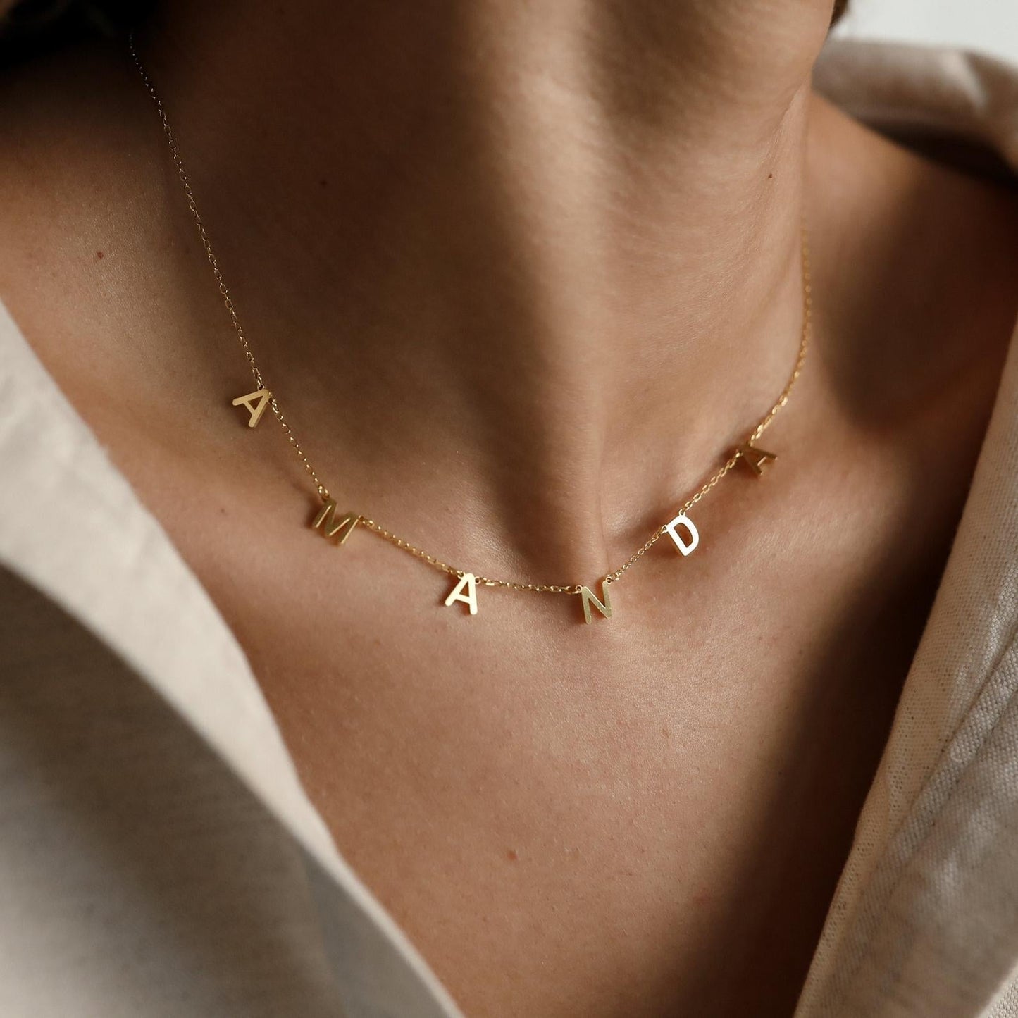 Collier prénom avec lettres – Collier personnalisé avec nom