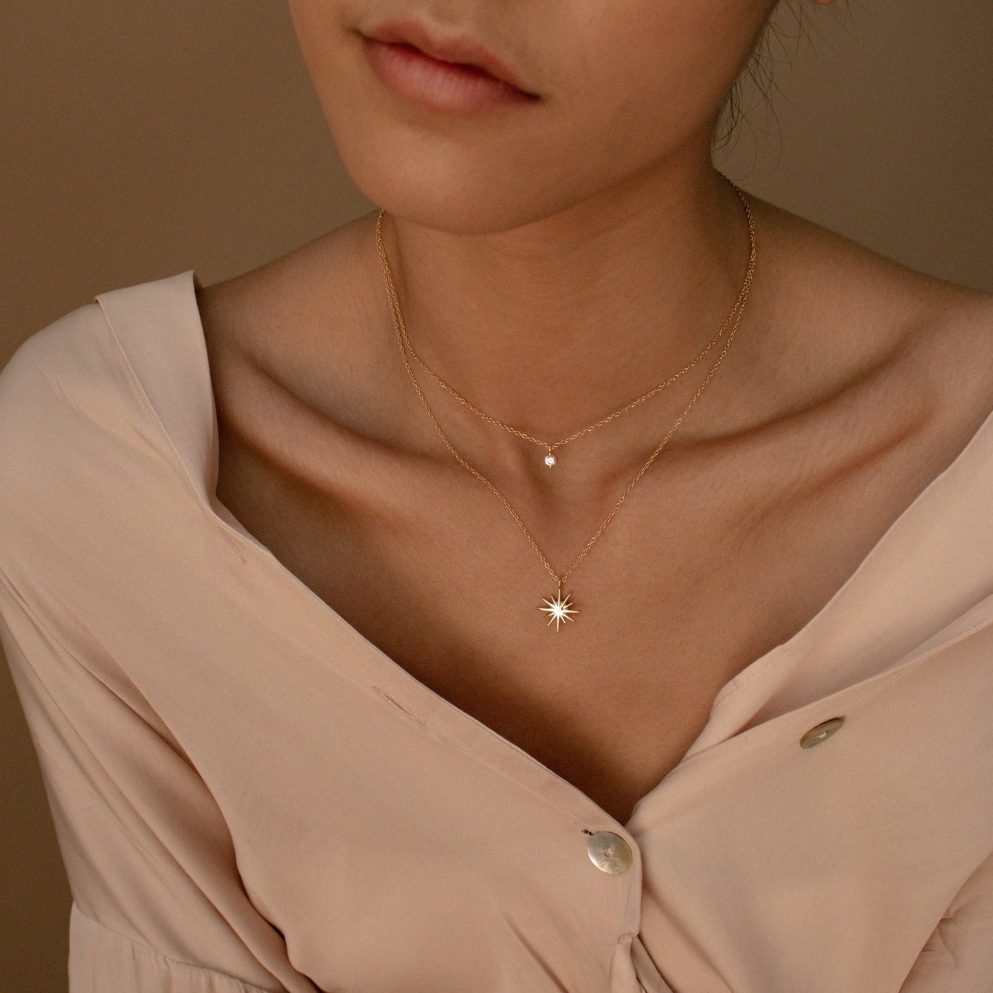 Collier étoilé à deux couches - Collier Starburst Duo