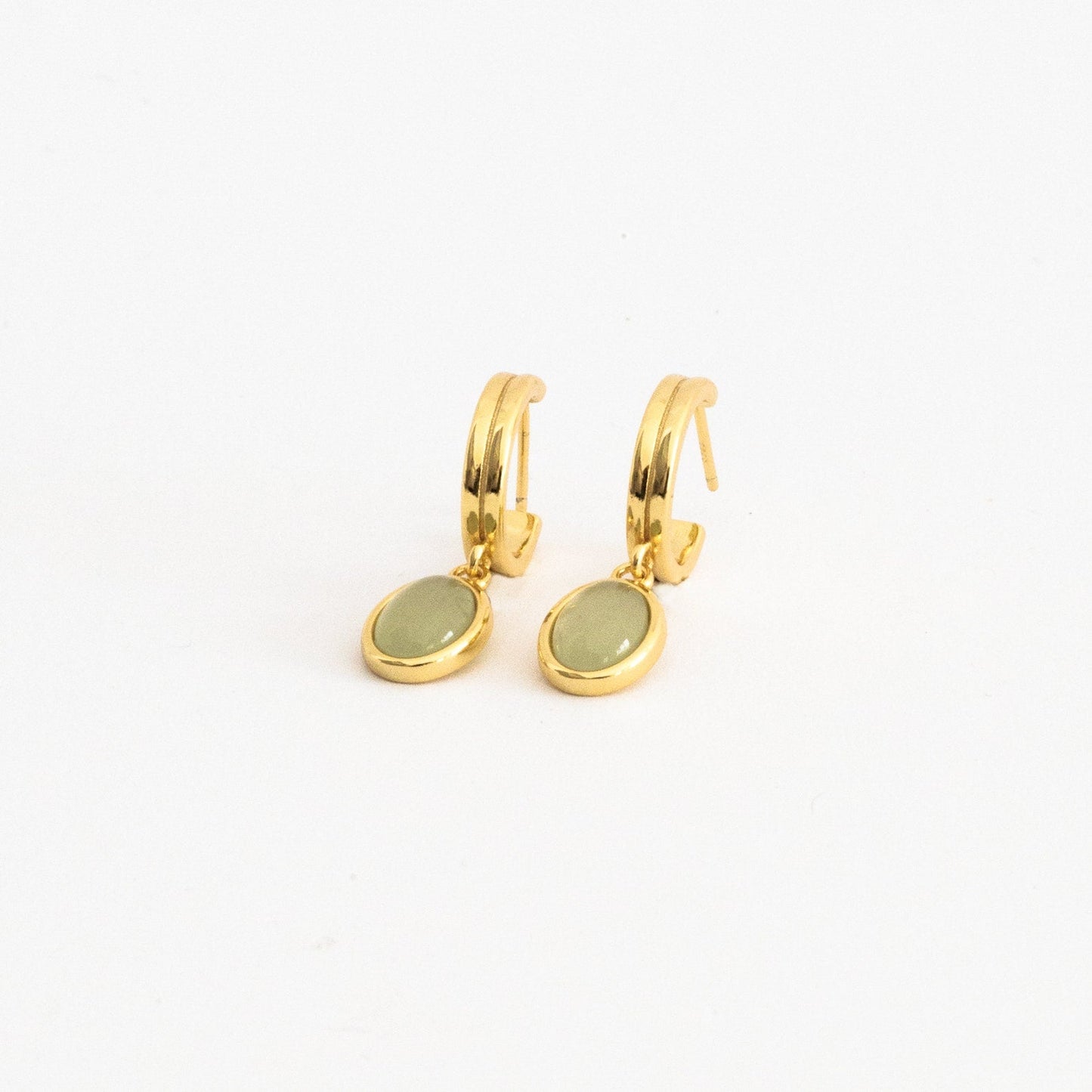 Jade – Créoles Pendentives en Pierre Fine