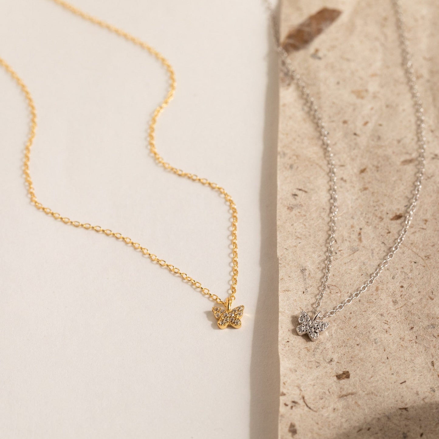 Mandy – Collier Papillon Pavé