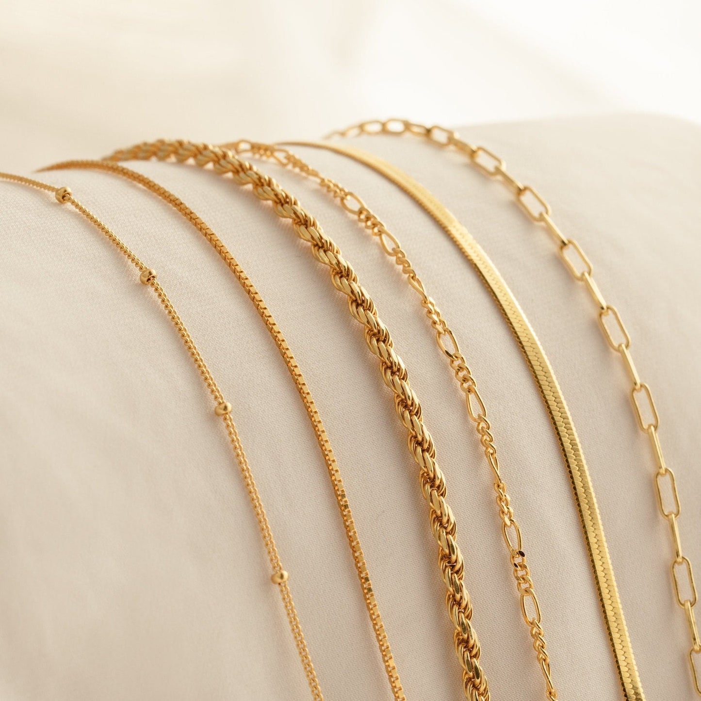 Bracelets en chaîne - Bracelets superposés minimalistes