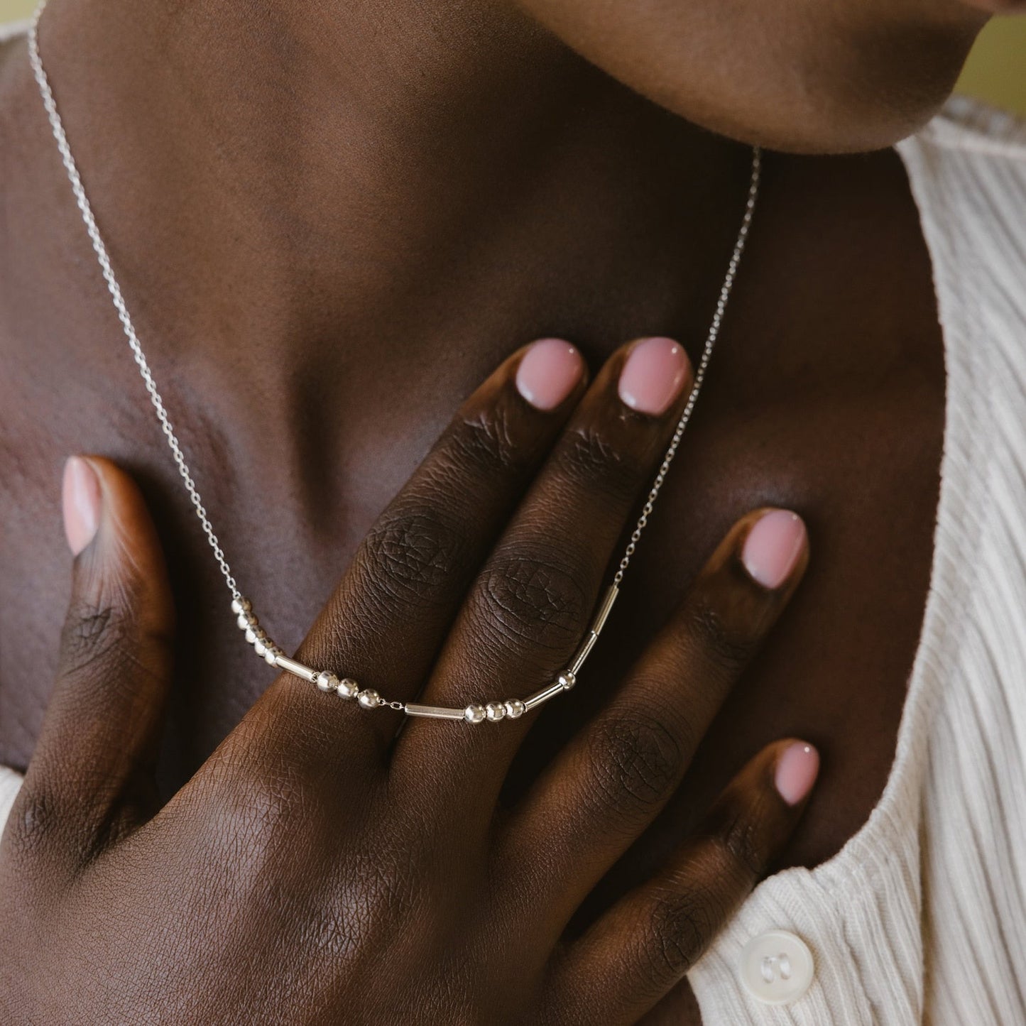 Leanie – Collier Code Morse Personnalisé