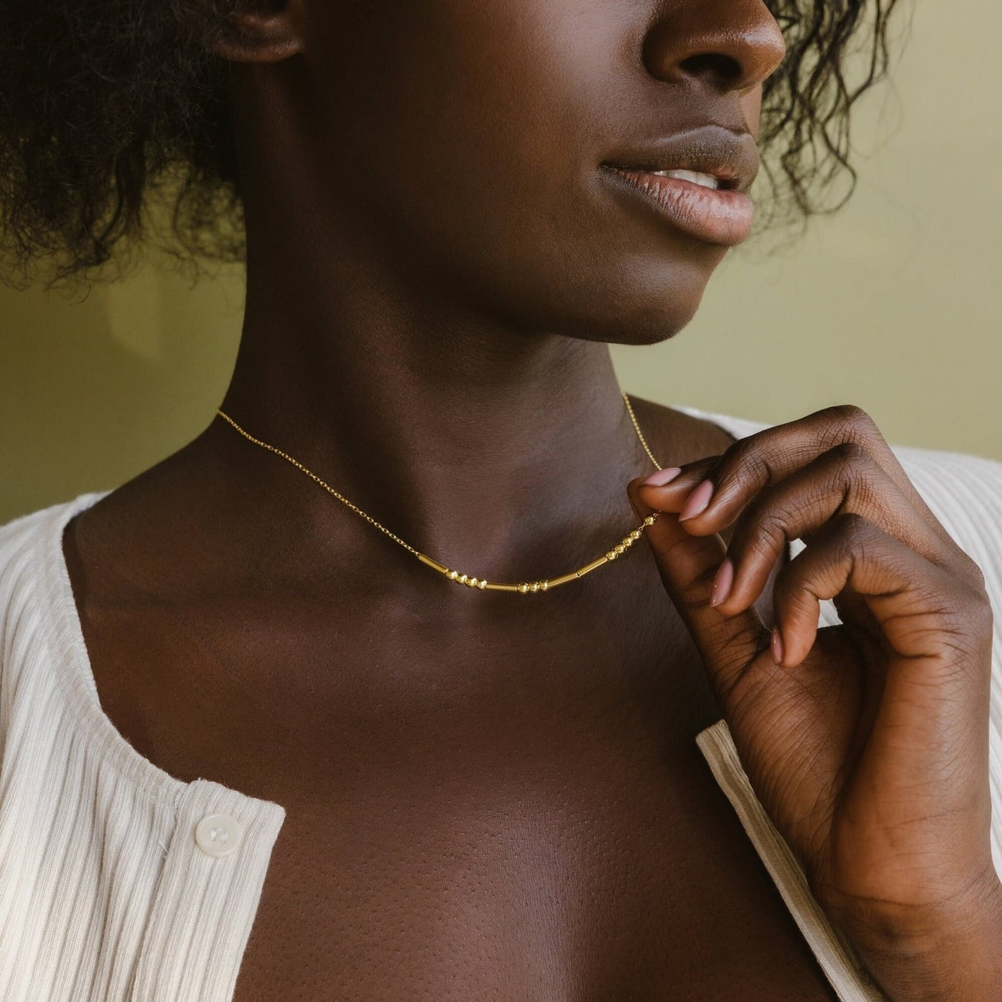 Leanie – Collier Code Morse Personnalisé