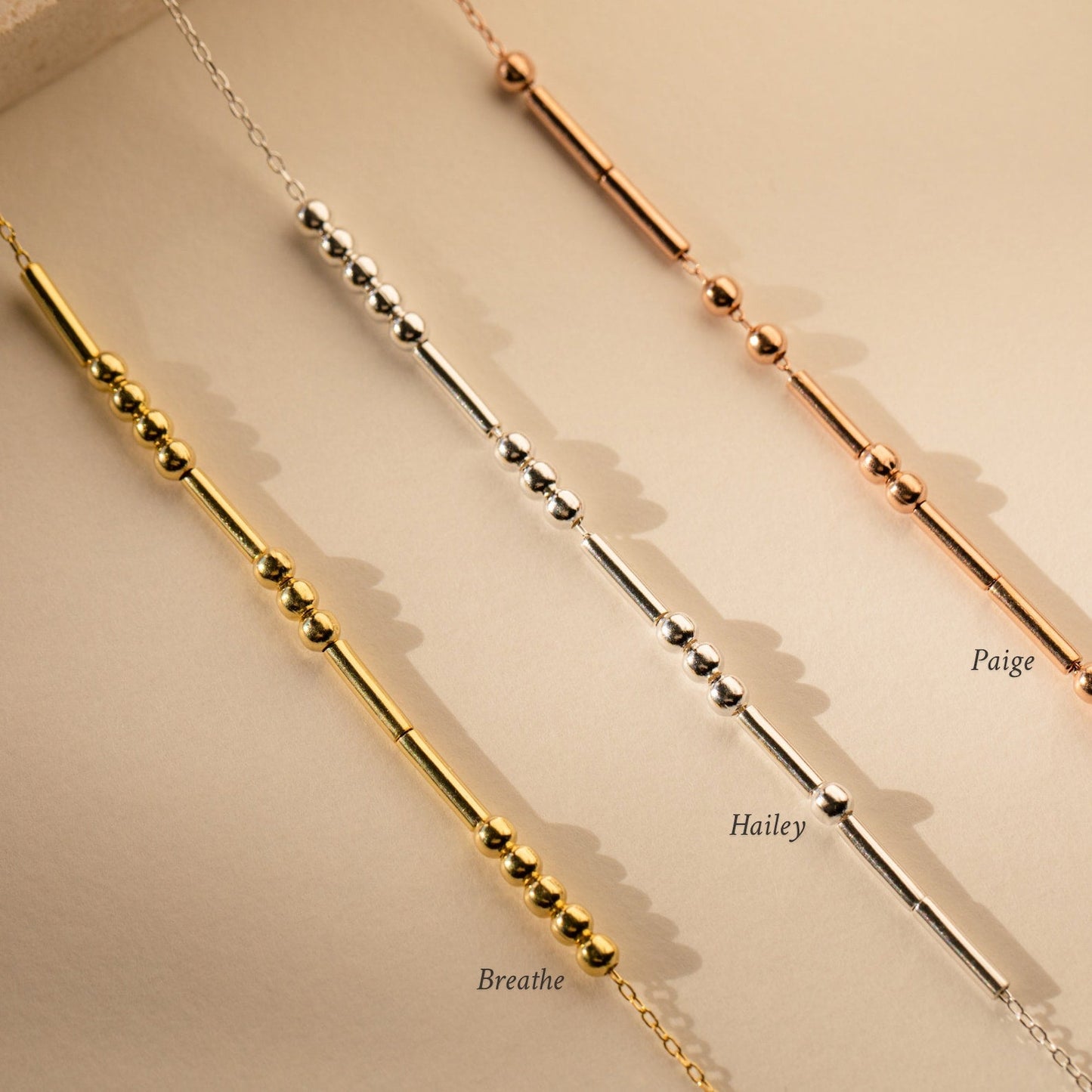 Leanie – Collier Code Morse Personnalisé