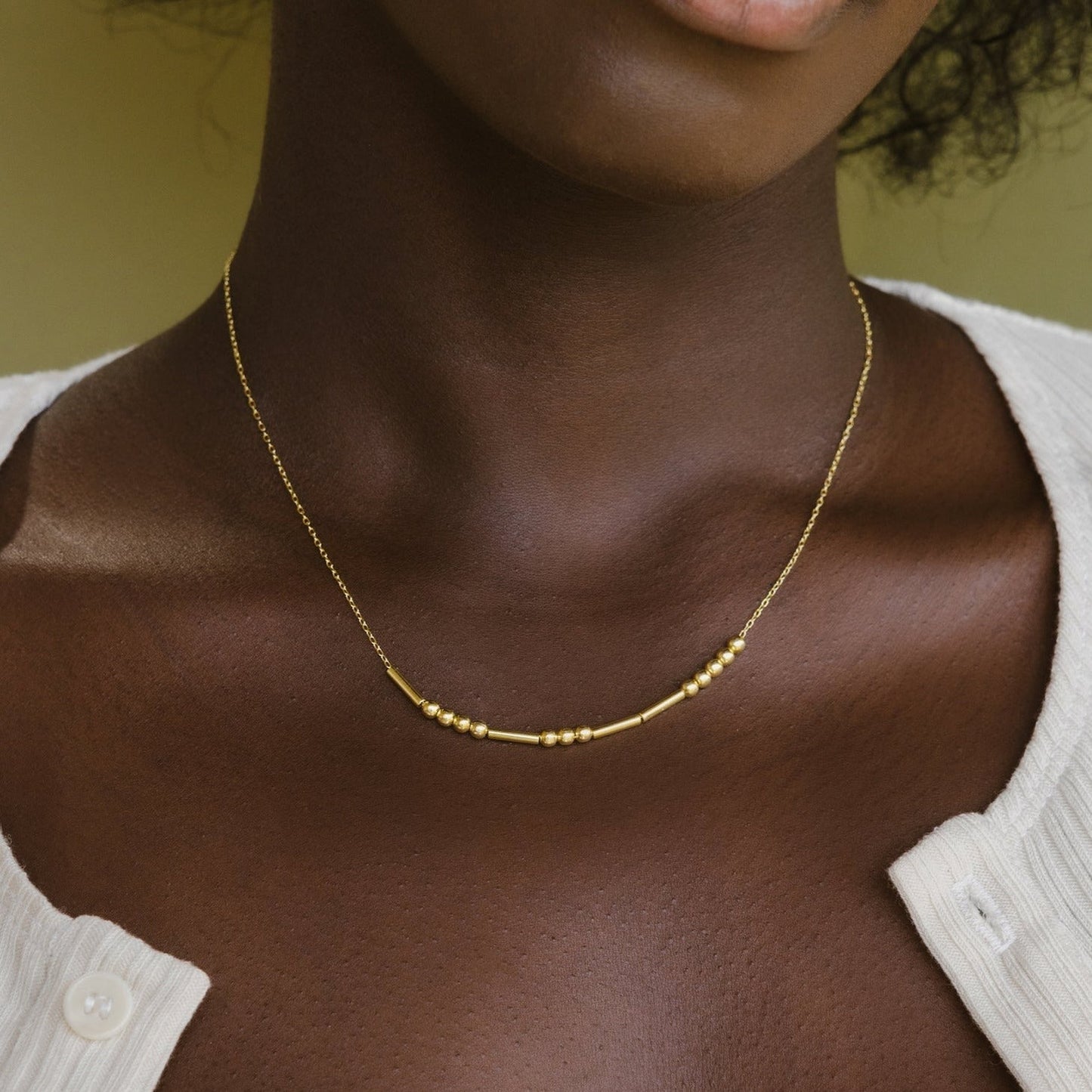 Leanie – Collier Code Morse Personnalisé