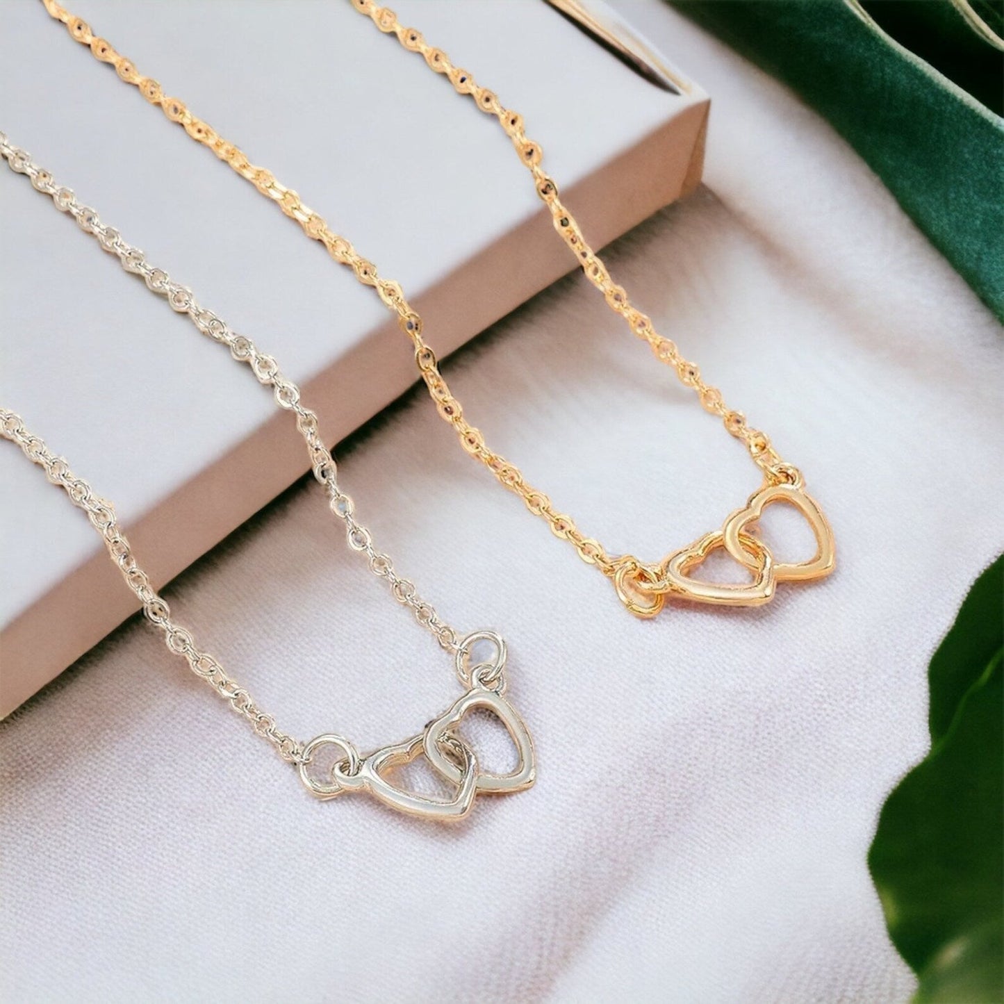 Anklet Minimaliste en Forme de Cœur - Bracelet de Cheville à Maillons en Forme de Cœur