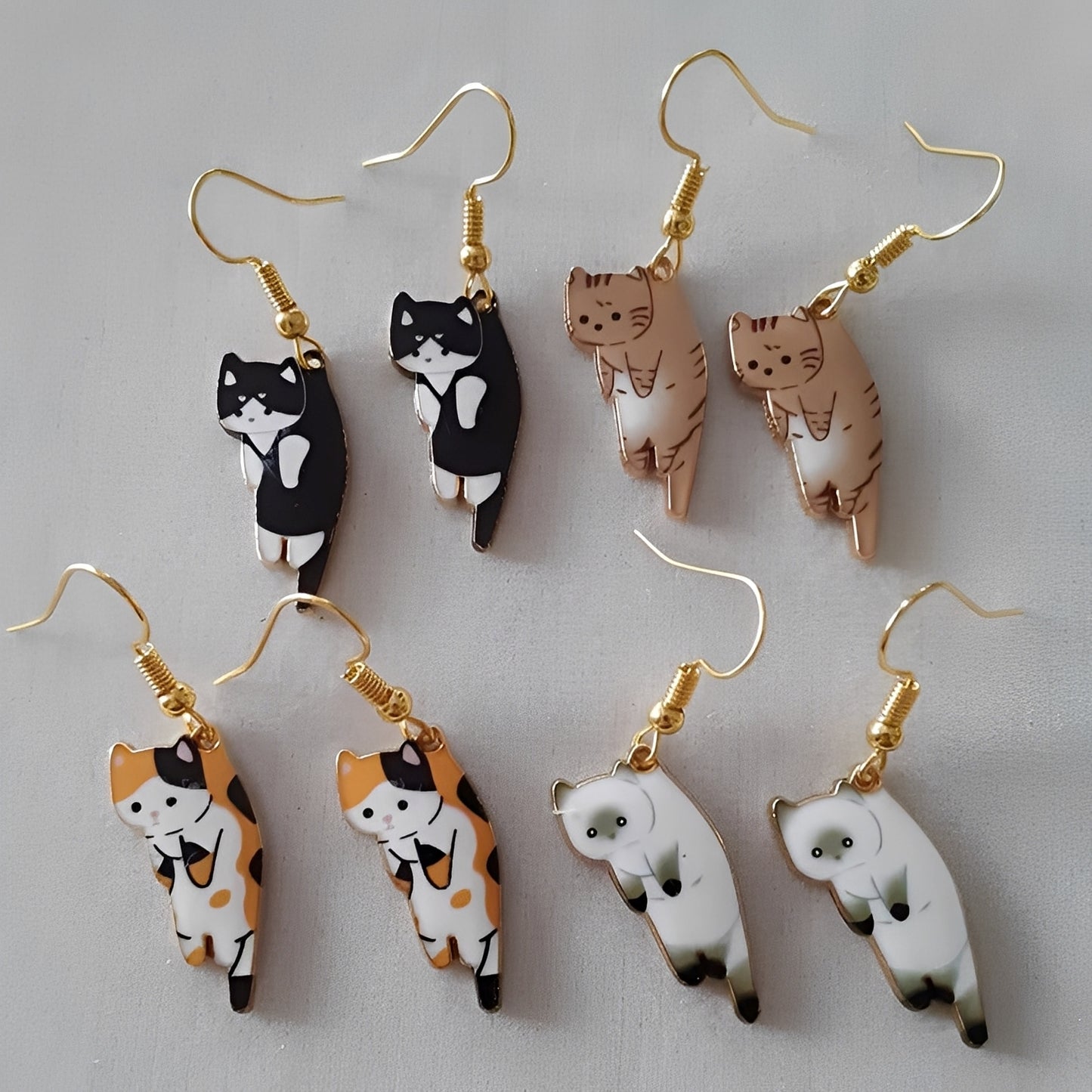 Kate – Boucles d'Oreilles Danglantes Chat