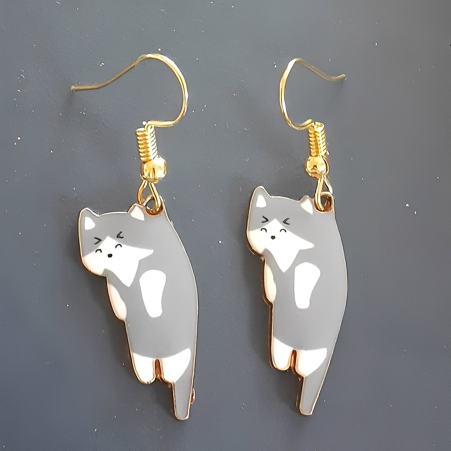 Kate – Boucles d'Oreilles Danglantes Chat