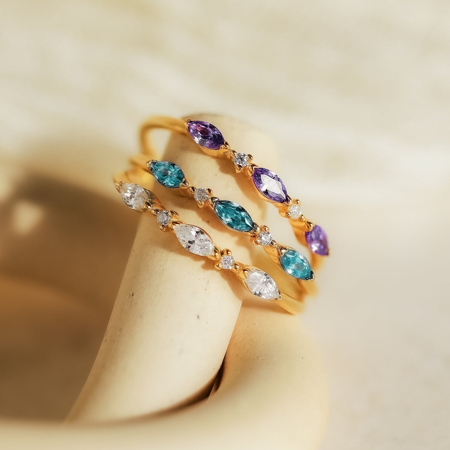 Quinn – Bague Triple Marquise