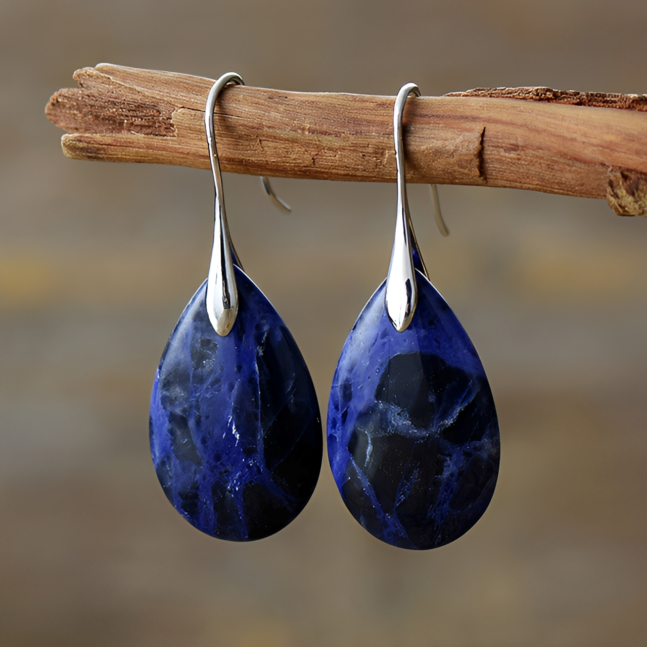 Kris – Boucles Vintage Chic Pierre Bleue