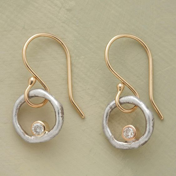 Zia – Boucles Vintage Zircone Or & Argent