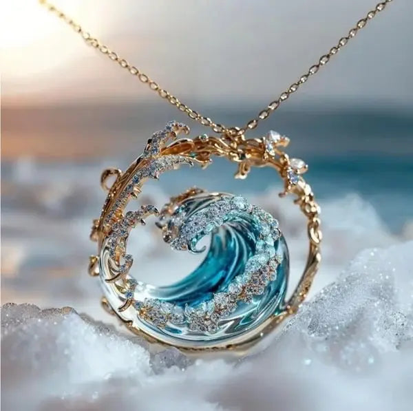 Ozeanglanz – Collier Élégance Plaqué Or