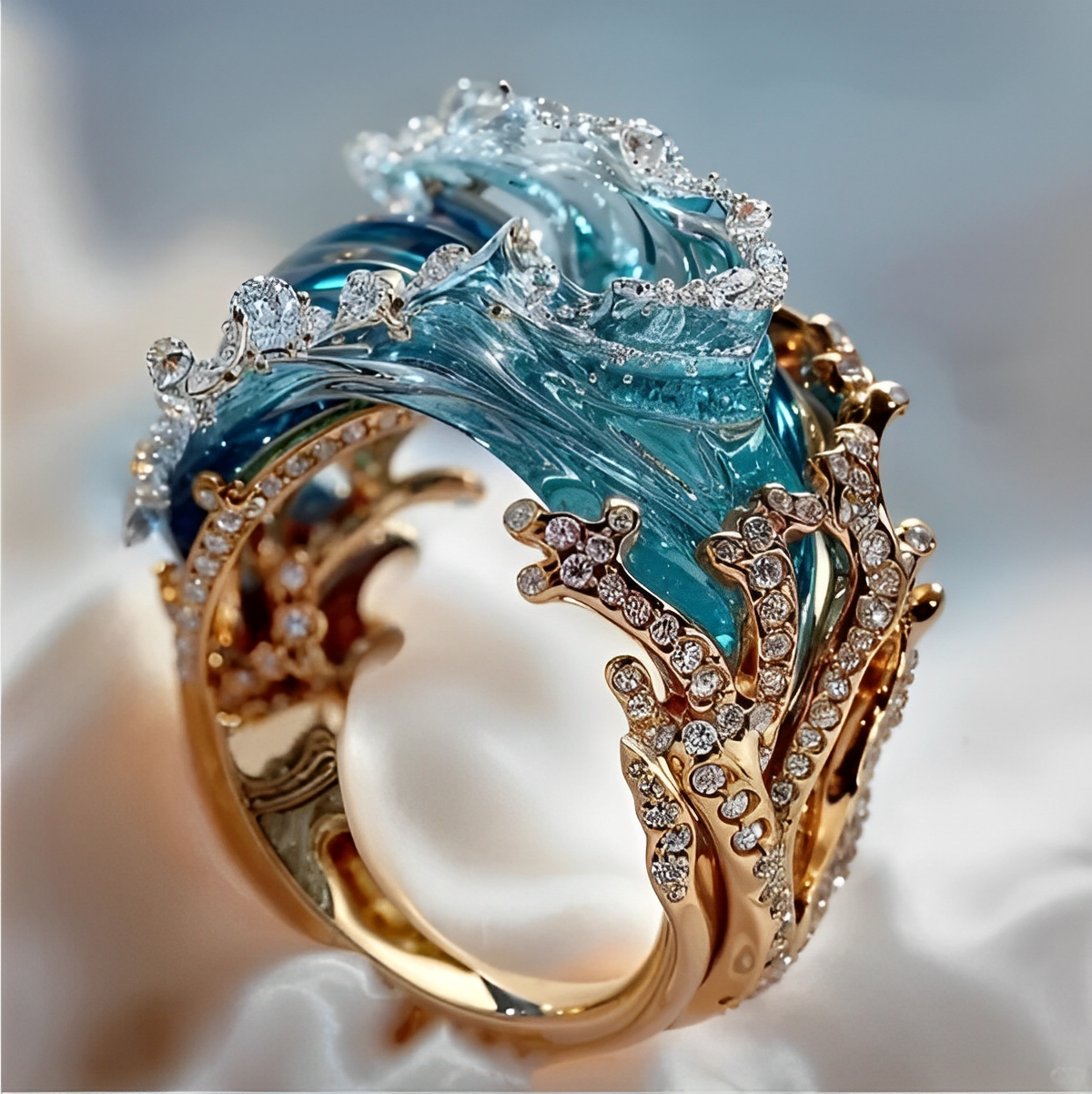 Moana – Bague Dorée Inspirée de l’Océan