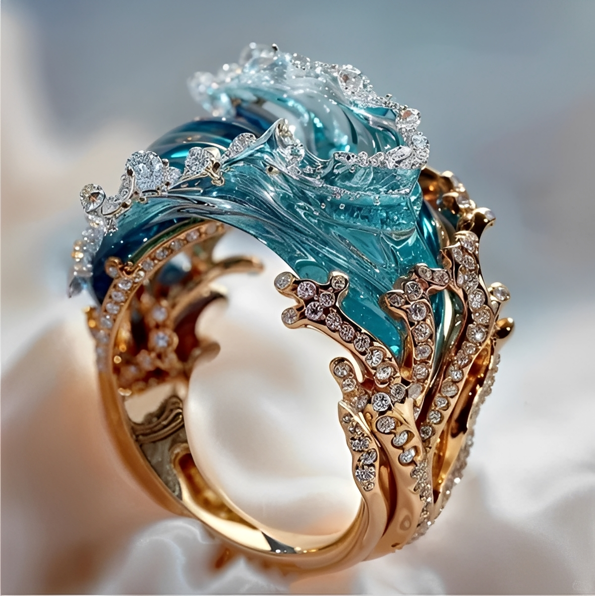 Ursula – Bague Marine Raffinée