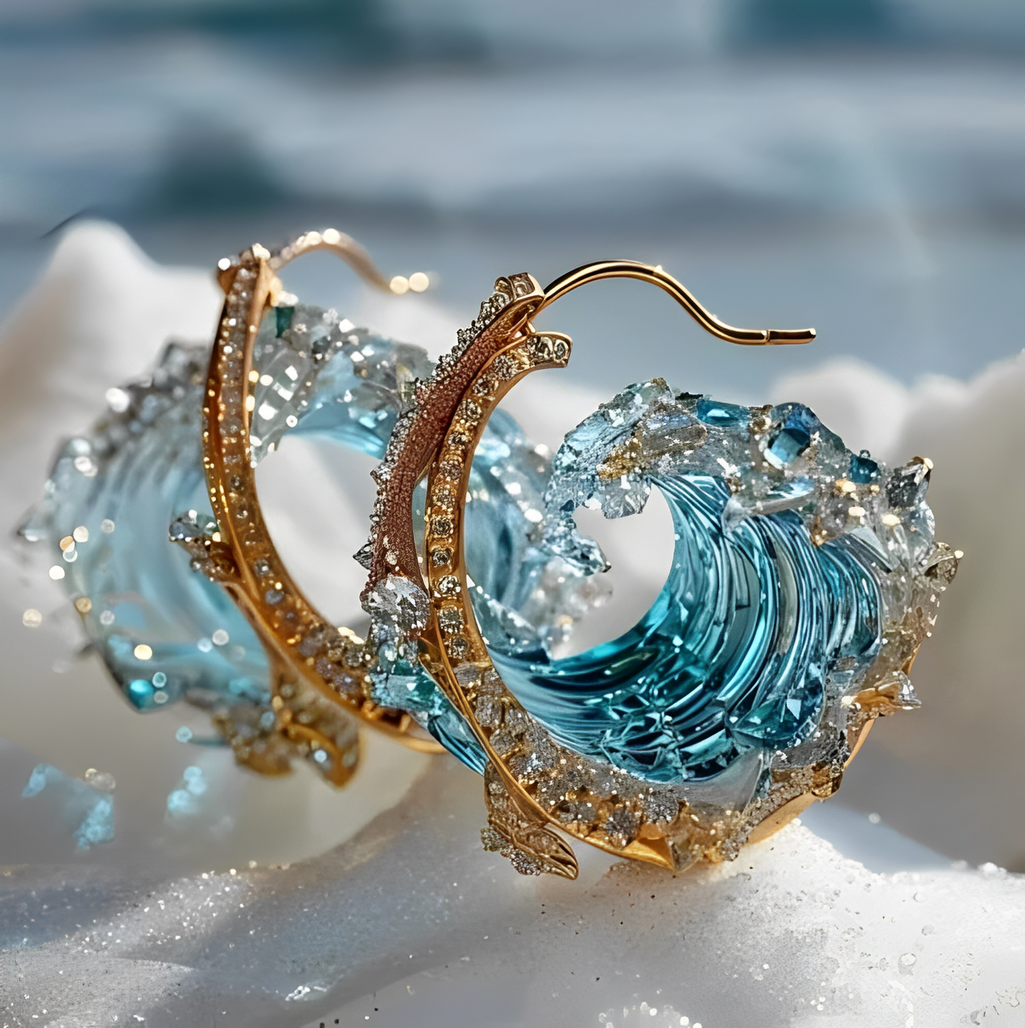 Jera - Boucles d’Oreilles Dorées au Charme Marin