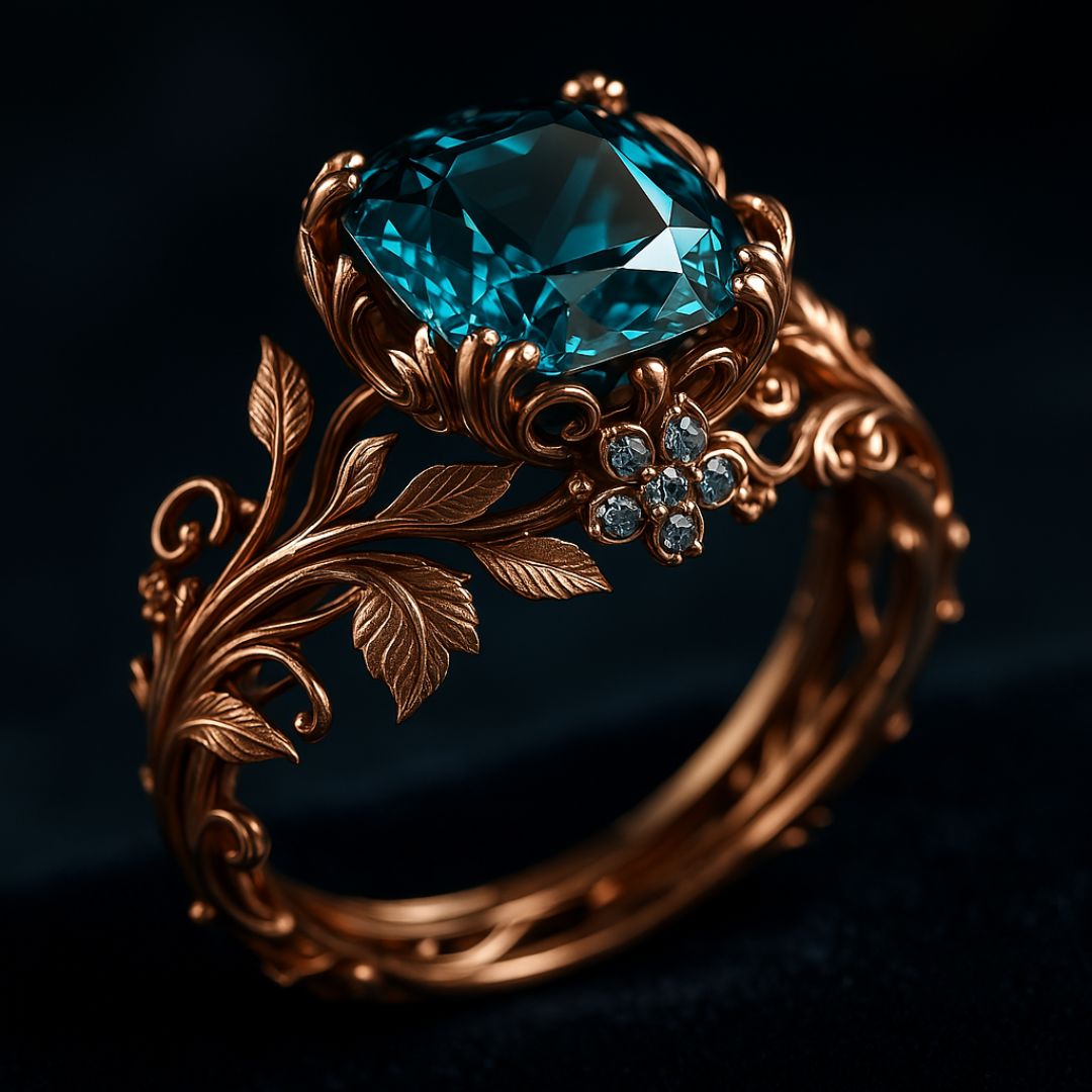 Esmerelle – Bague Cristal Verte au Charme Naturel
