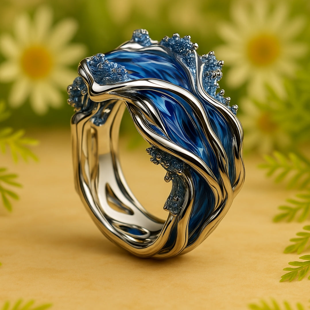 Kylie – Bague Vague Dorée au Style Vintage