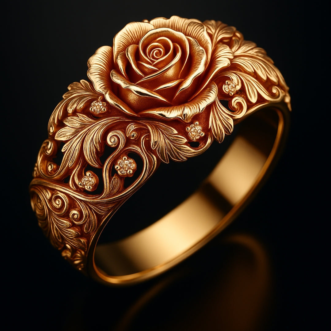 Raisa – Bague Fleur Dorée