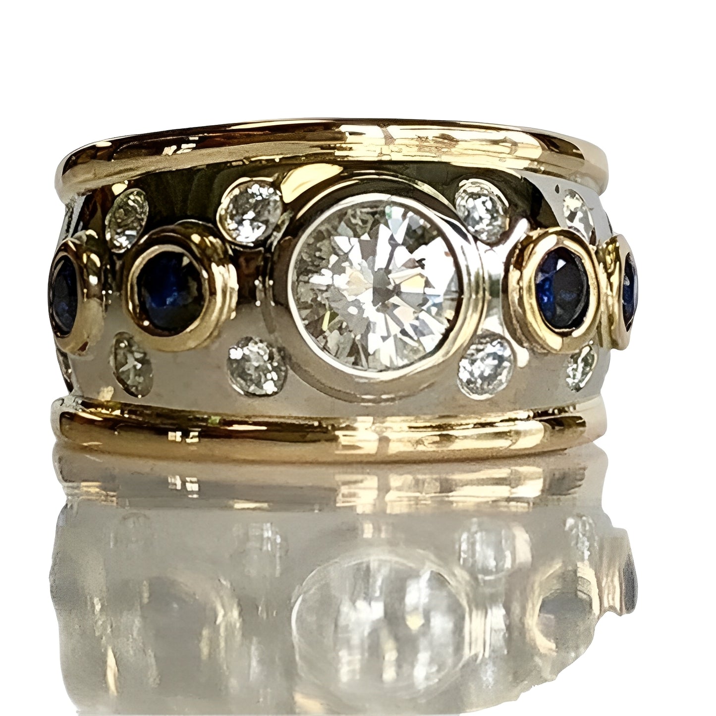 Sierra – Bague Dorée Vintage avec Zircone Incrustée