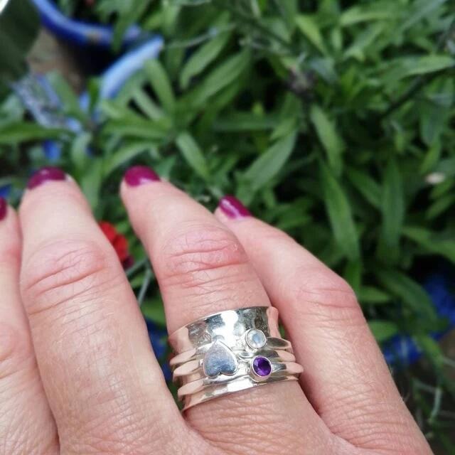 Malia - Bague Cœur Tournante