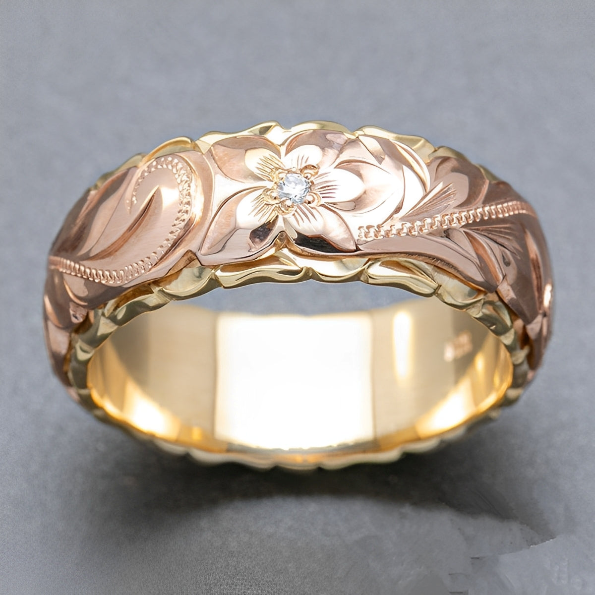 Rosalie – Bague Vintage Rose Fleur en Or
