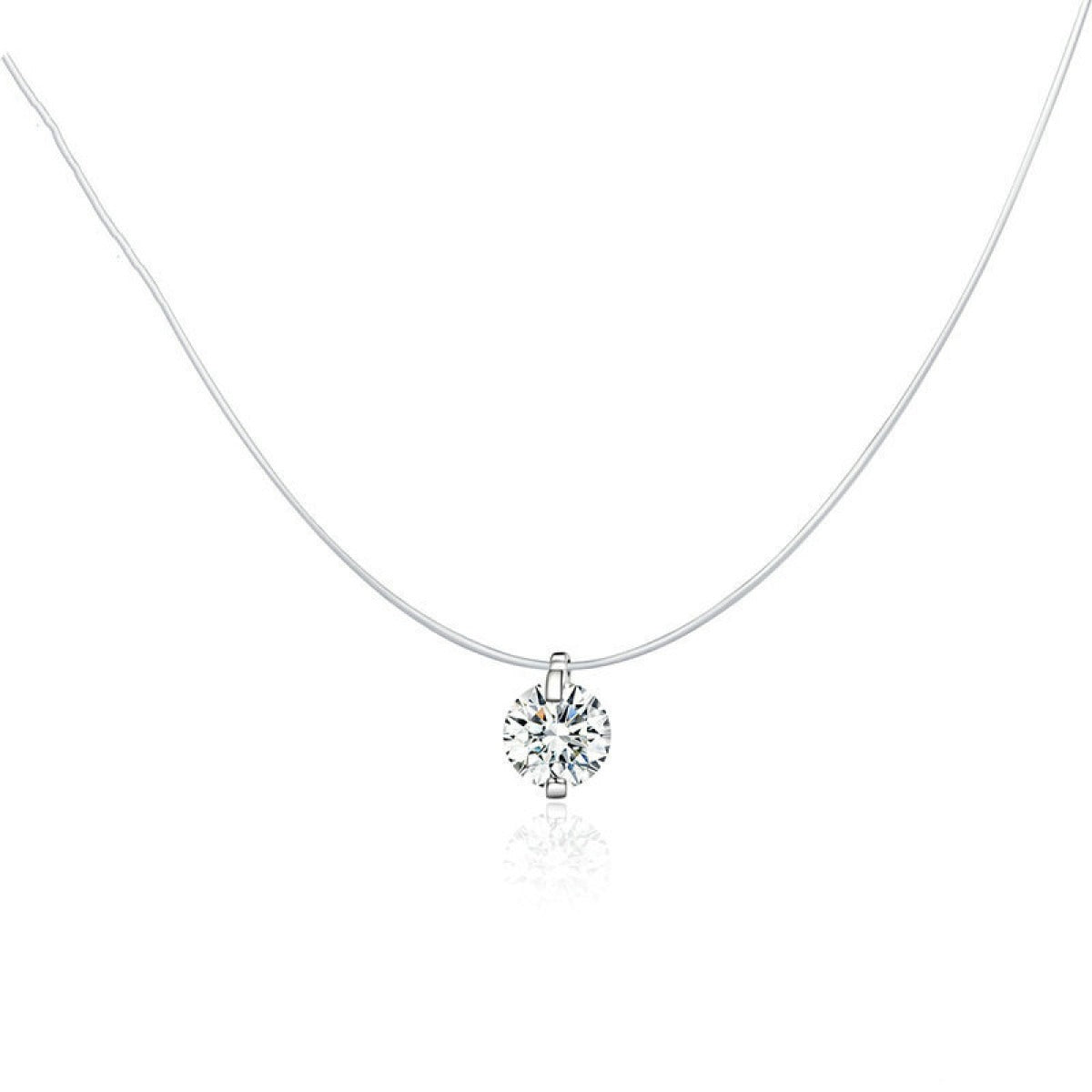 Kyla – Collier en Argent Sterling 925 avec Fil Invisible
