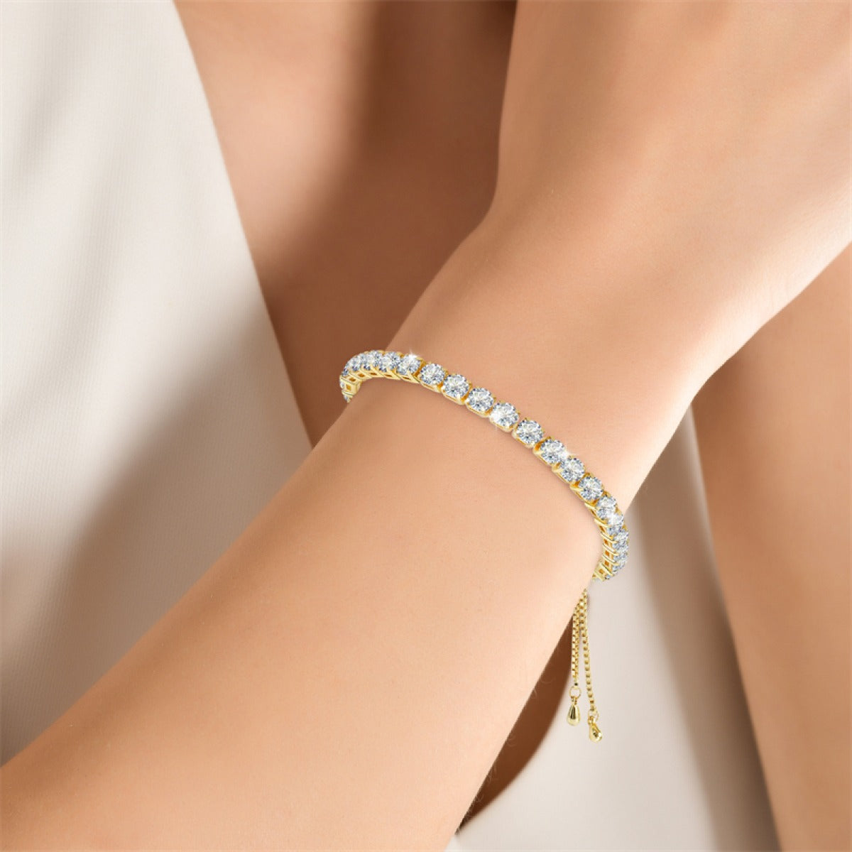 Nami – Bracelet Tennis Scintillant en Opale