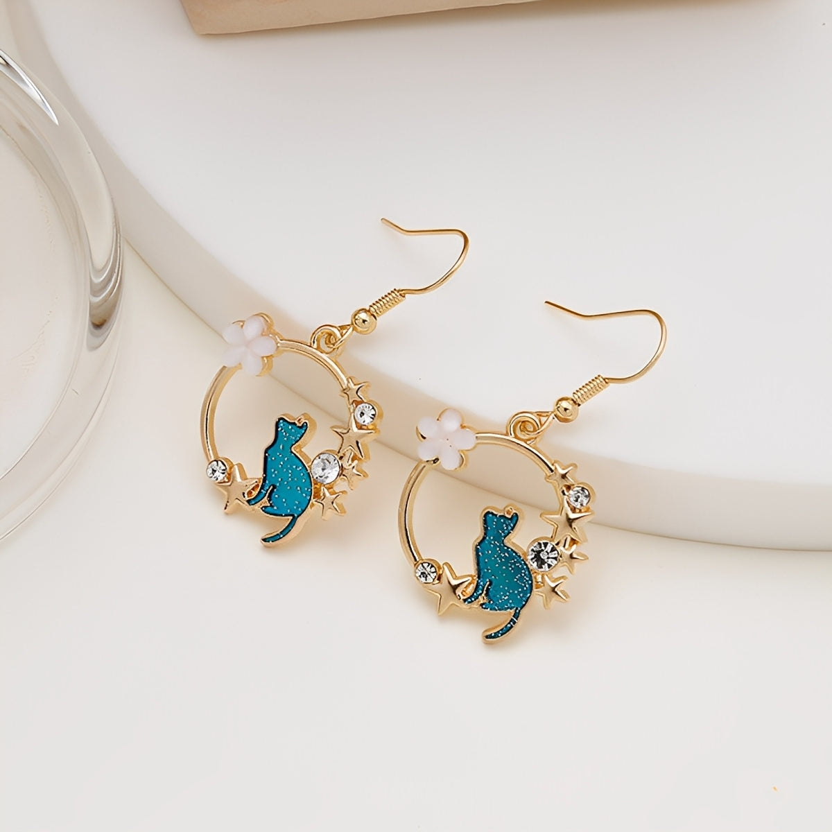 Lynna – Boucles d’Oreilles Chat Mignon
