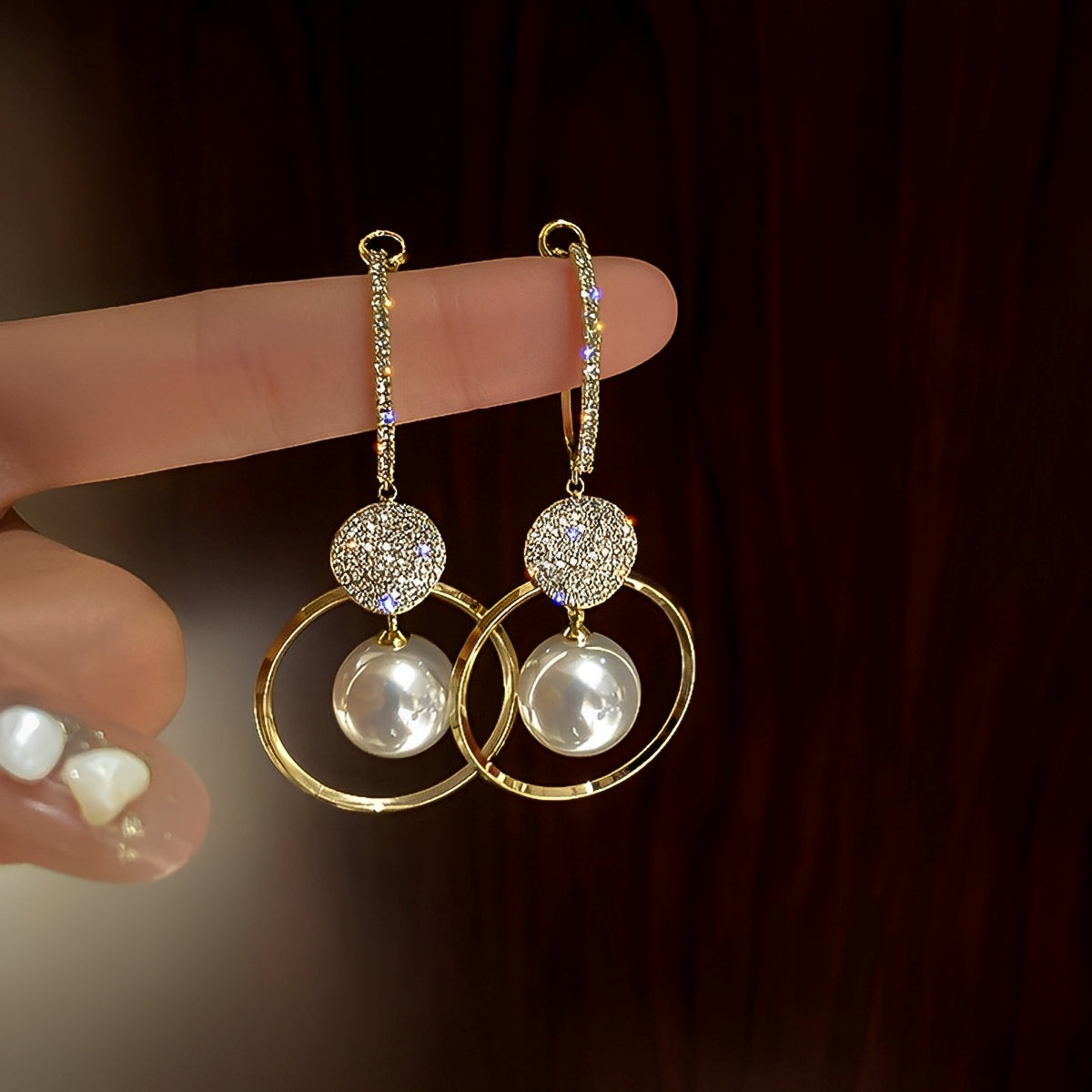 Colette – Boucles d'Oreilles avec Perles Cultivées