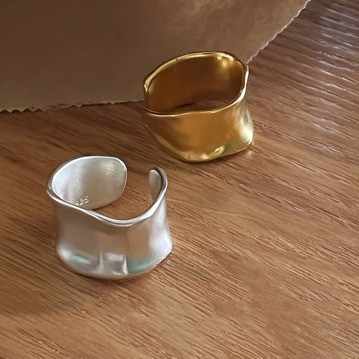 Juliette – Bague Bohème en Or et Argent