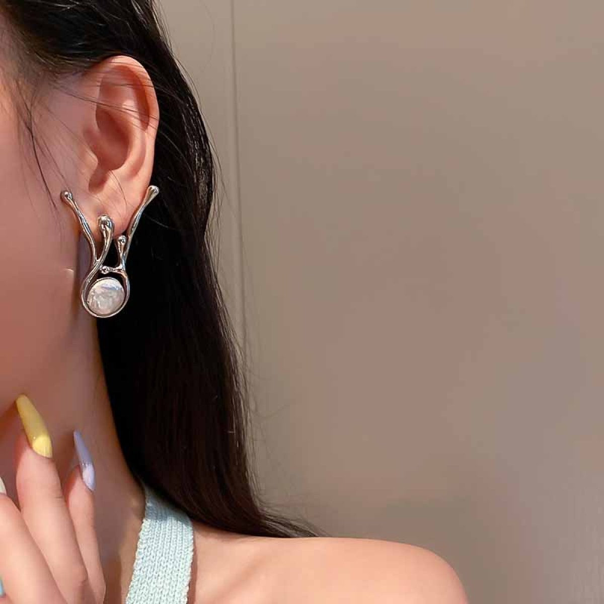 Alice – Boucles d’Oreilles Perles et Argent
