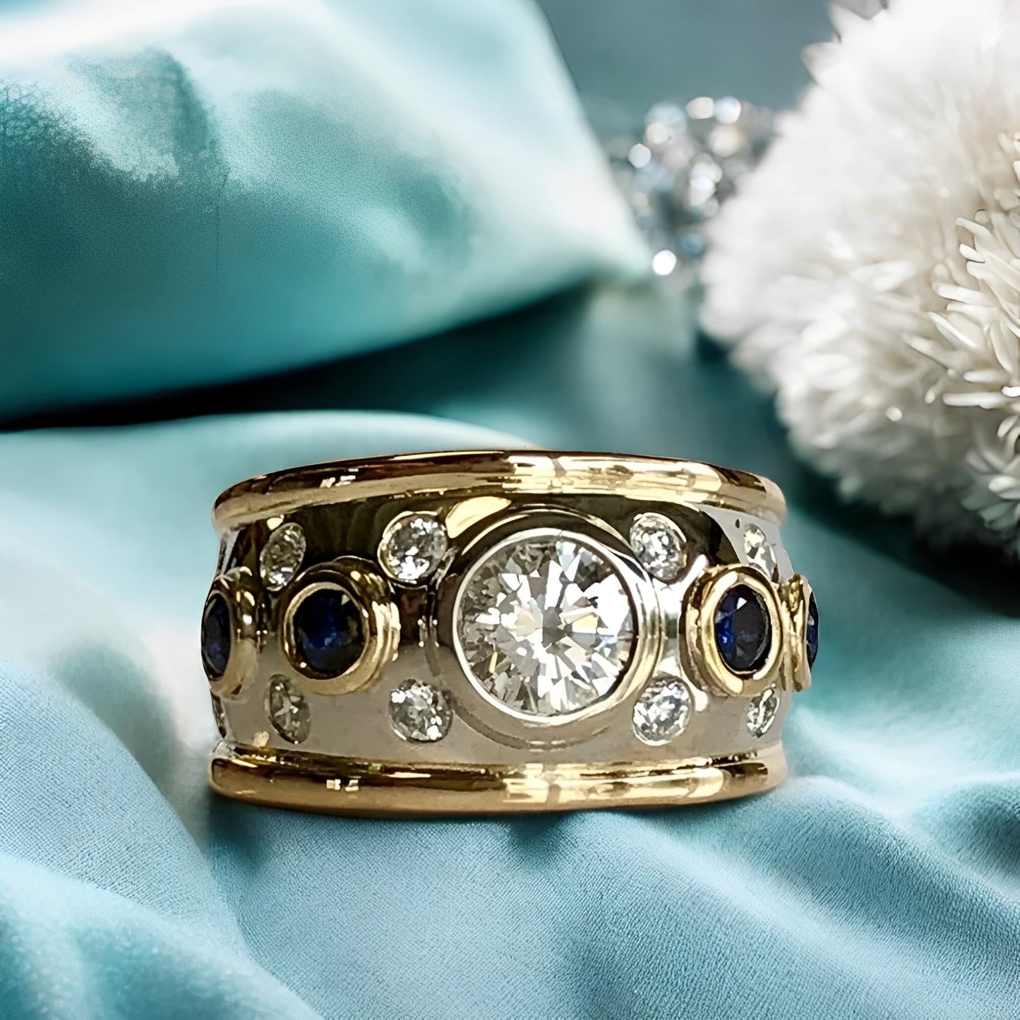Sierra – Bague Dorée Vintage avec Zircone Incrustée