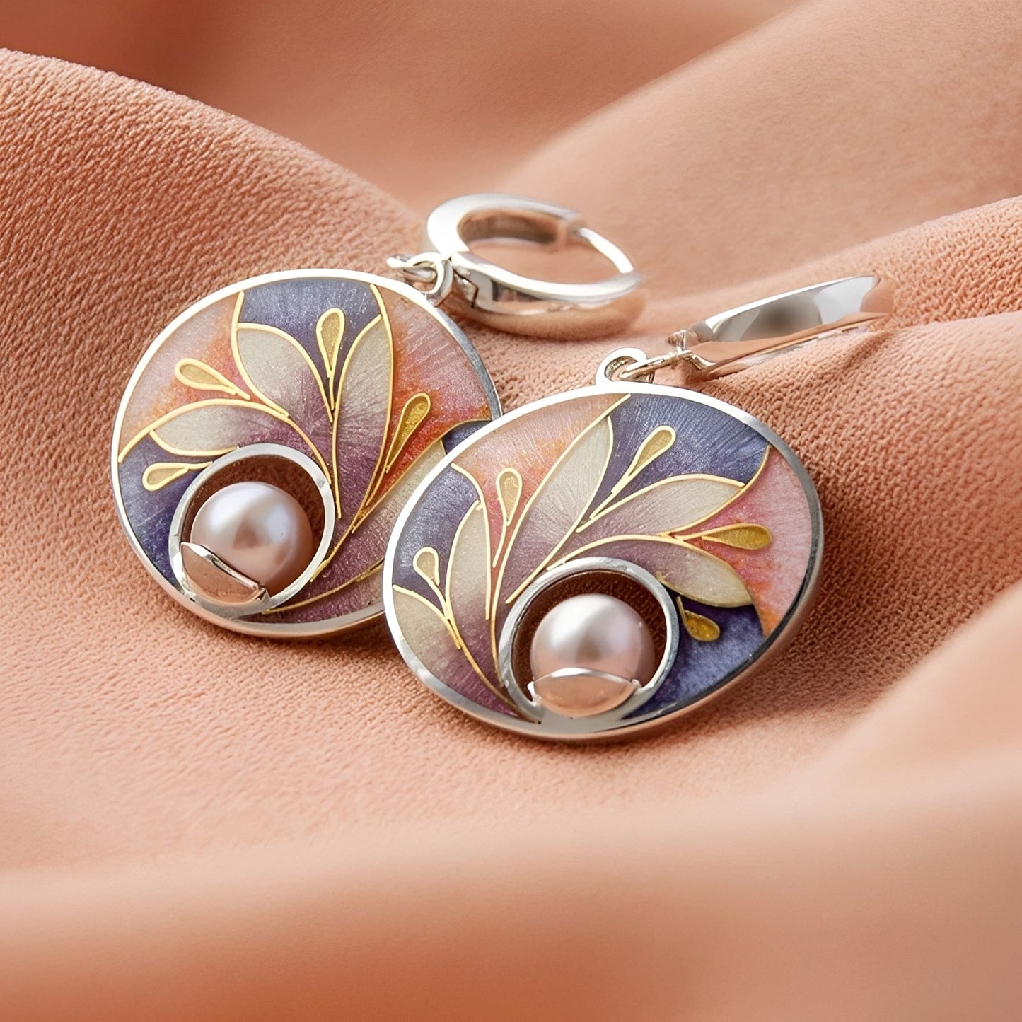 Noemi – Boucles d'Oreilles en Acrylique avec Perles