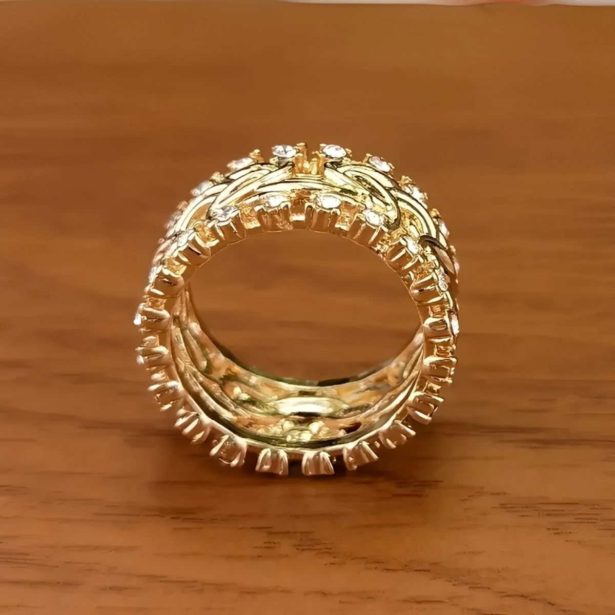 Lydia – Bijou en Or Tressé avec Zirkonia