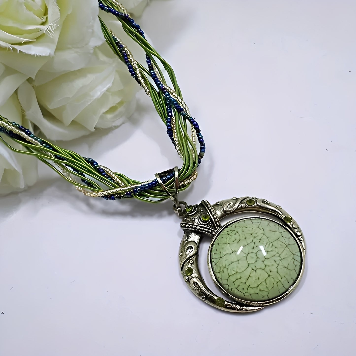 Milley – Collier Doré Orné de Vert