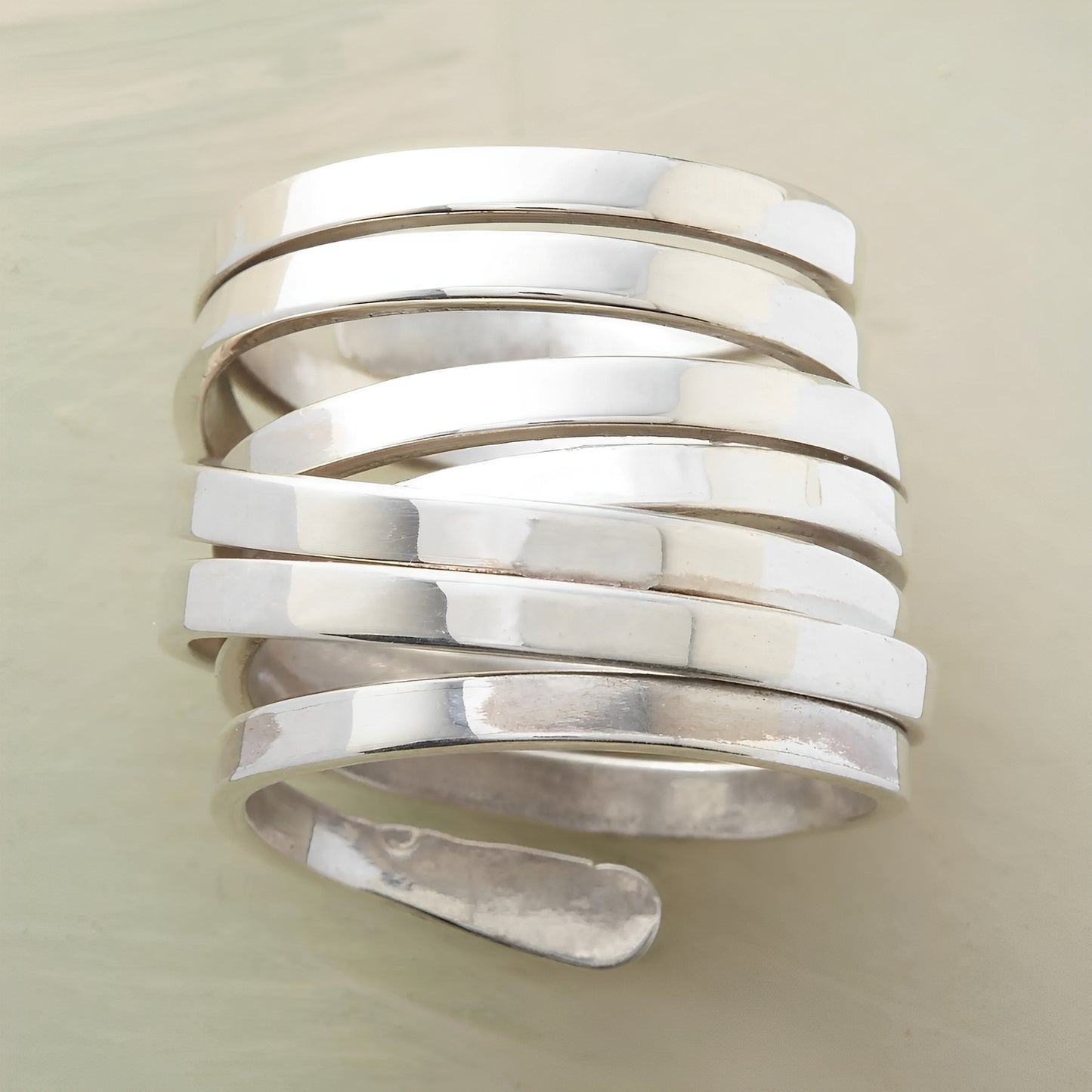 Valena – Bague Argent Structurée