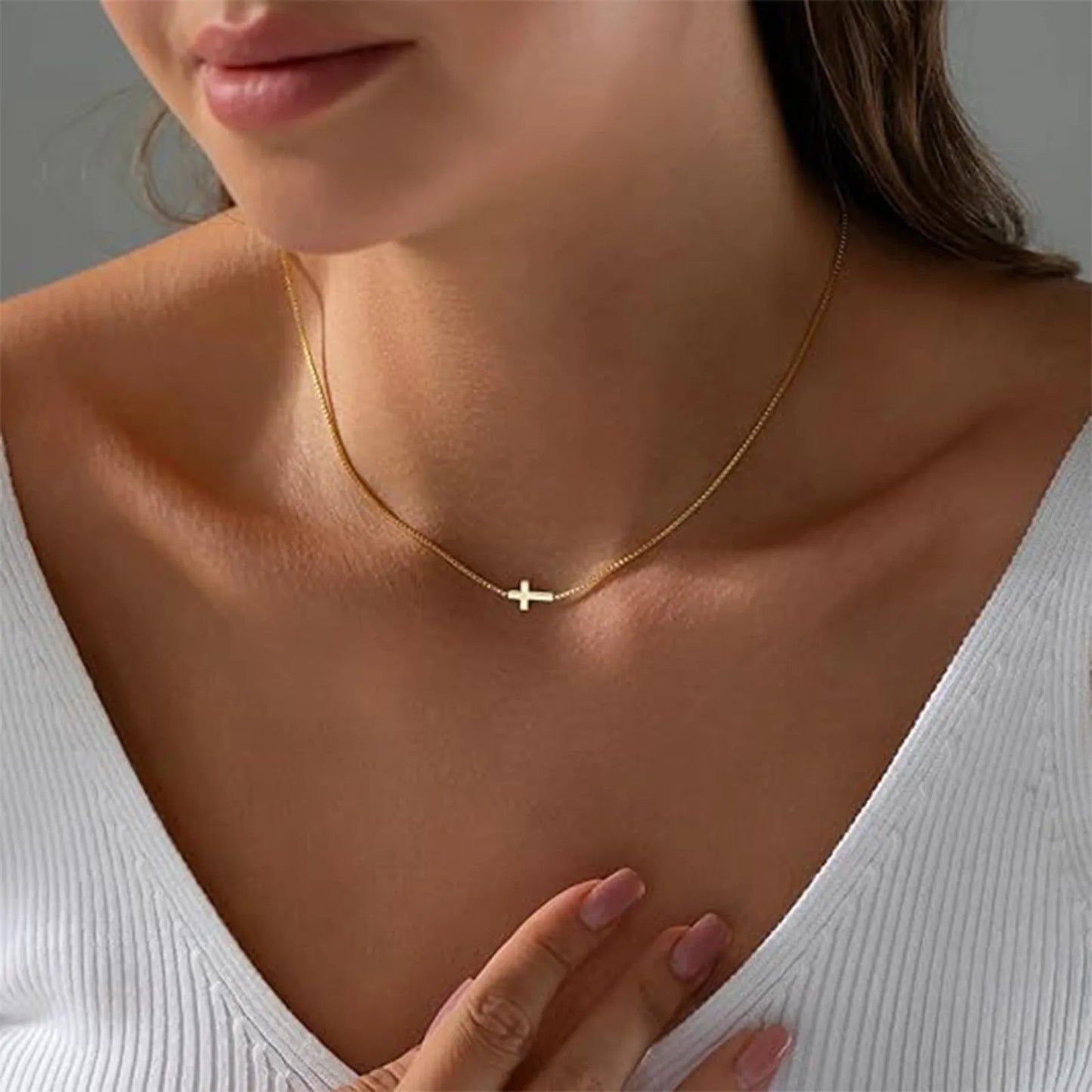 Aurora – Collier Pendentif Petite Croix