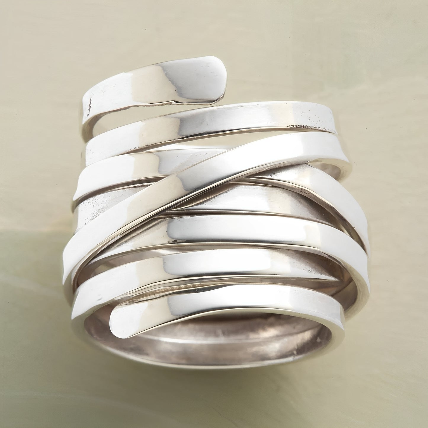 Valena – Bague Argent Structurée