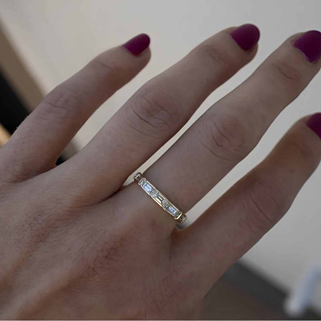Sabine – Bague Vintage en Or et Argent avec Circonium