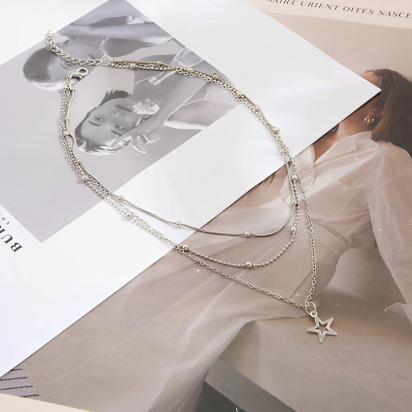 Elly – Collier Vintage en Argent avec Étoile